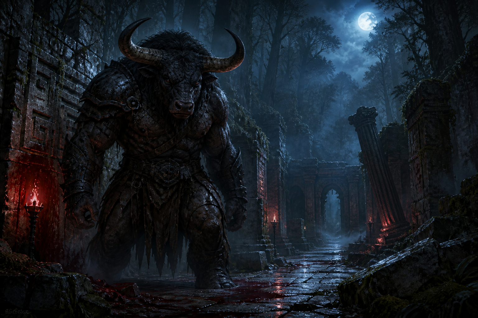 Minotaur - byczogłowy potwór z labiryntu