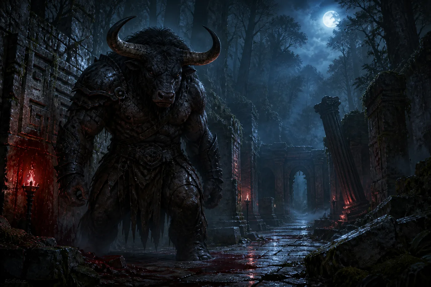 Minotaur - byczogłowy potwór z labiryntu